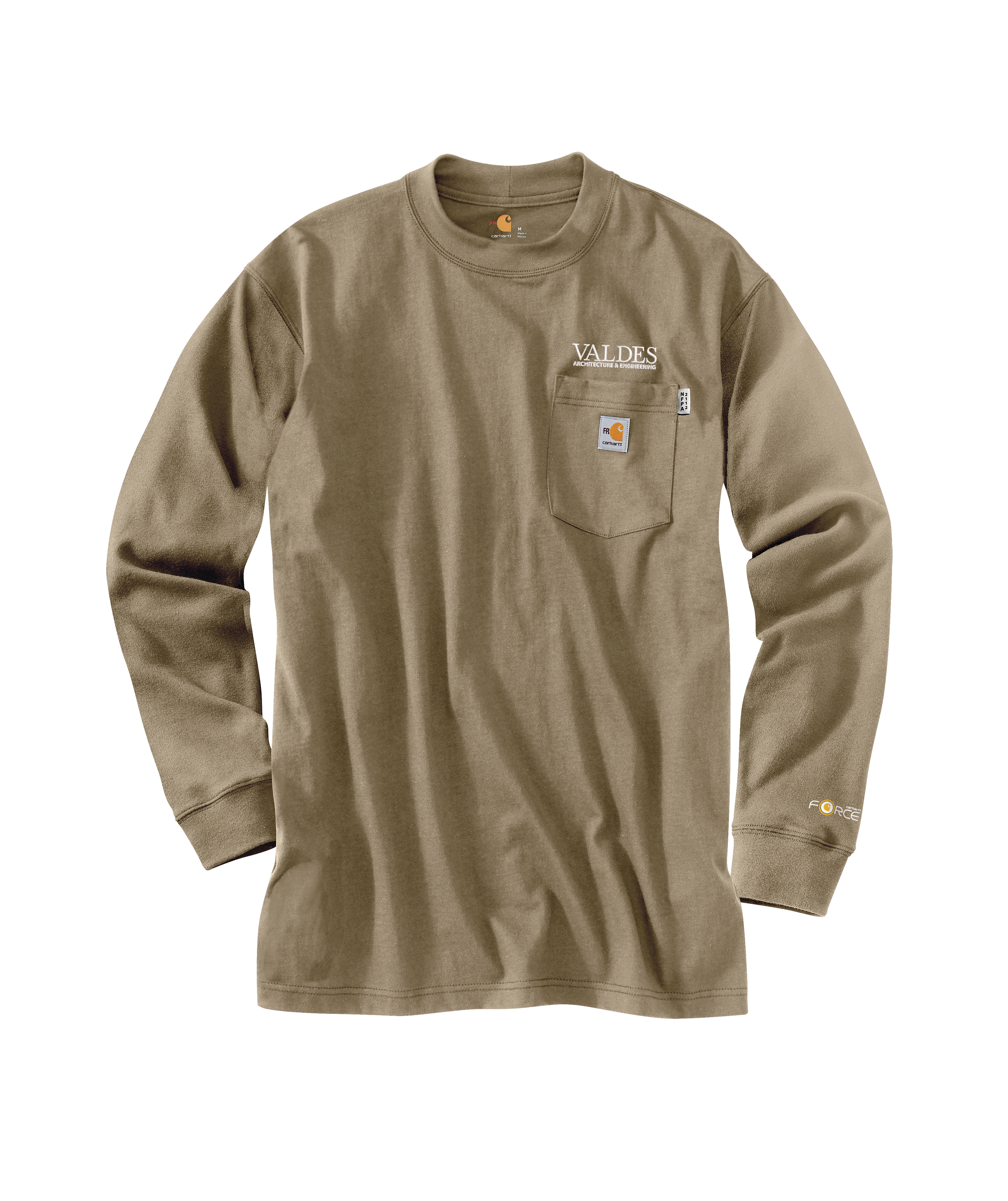 Carhartt Men's Flame Resistant Force Loose Fit Midweight Long-Sleeve Pocket T-Shirt - NFPA 2112