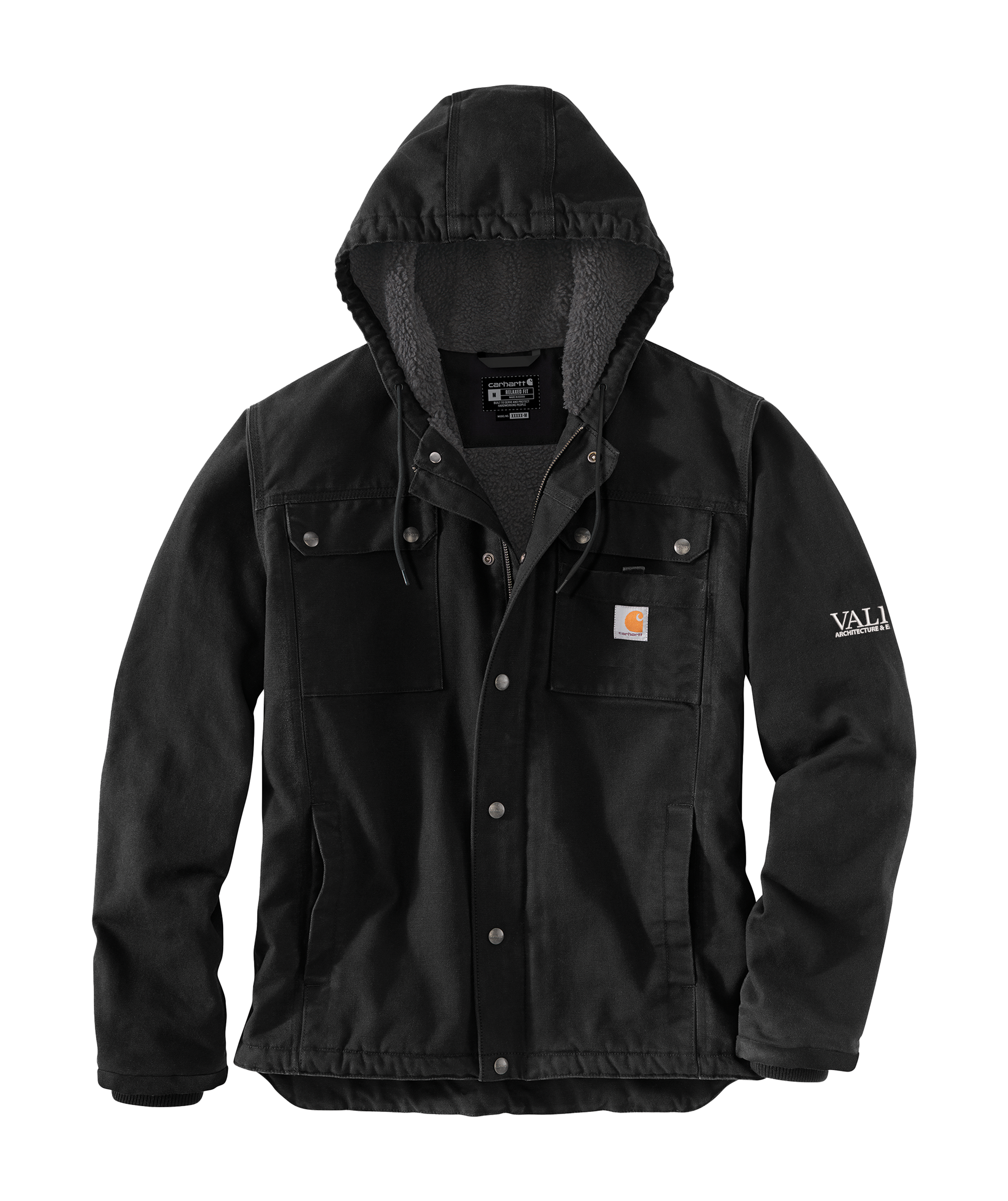 Carhartt Men's Relaxed Fit Washed Duck Sherpa-Lined Utility Jacket