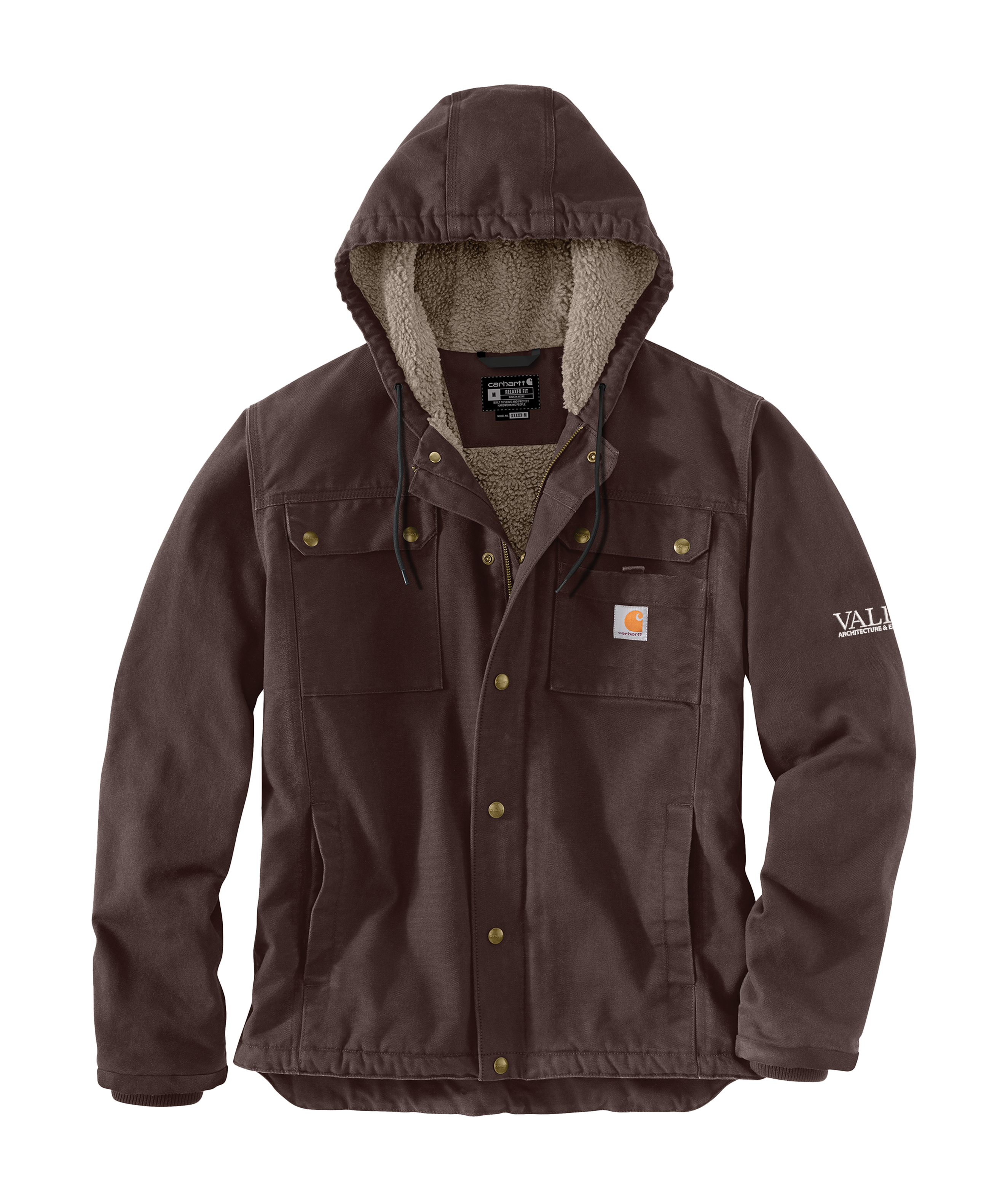 Carhartt Men's Relaxed Fit Washed Duck Sherpa-Lined Utility Jacket