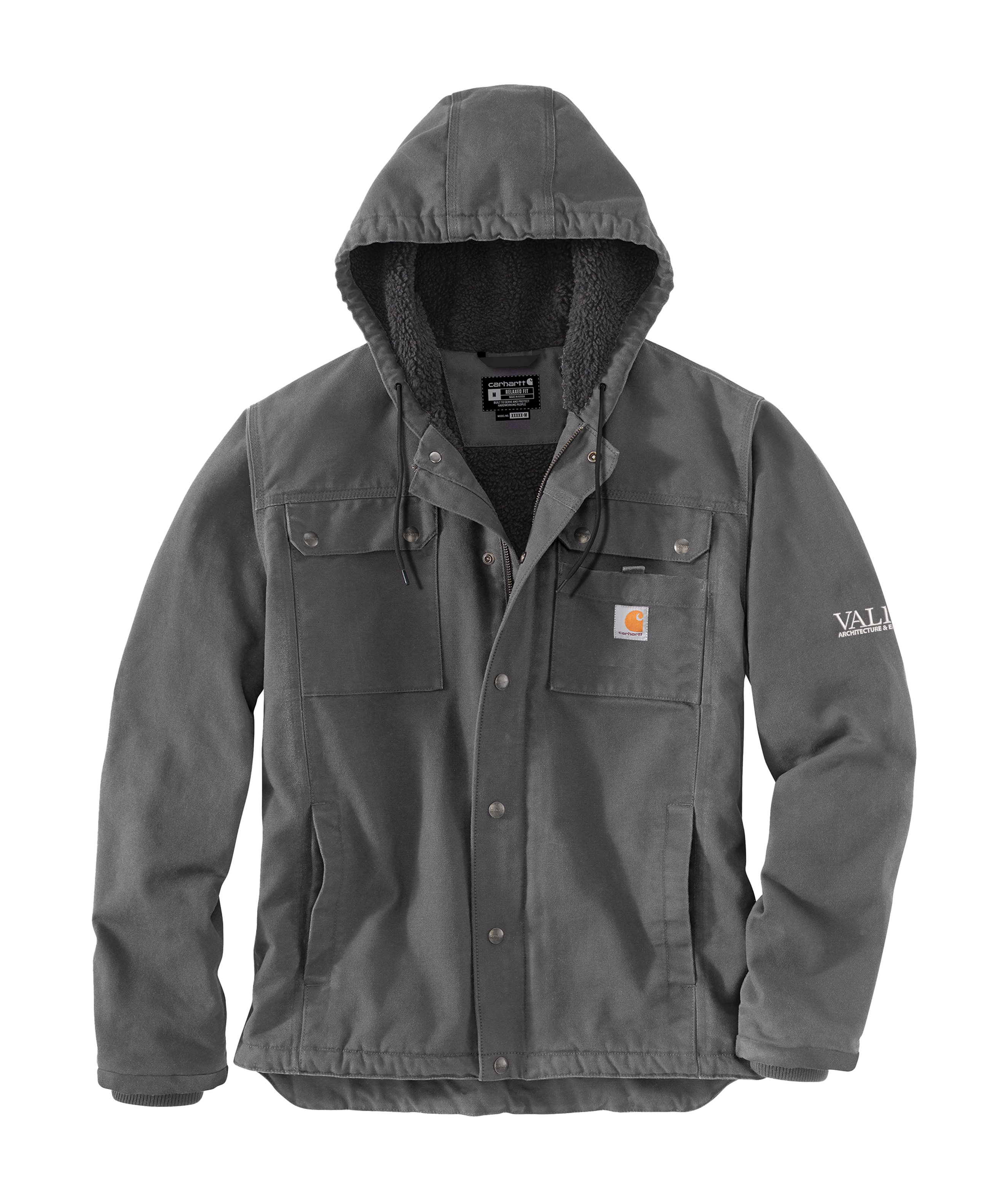 Carhartt Men's Relaxed Fit Washed Duck Sherpa-Lined Utility Jacket