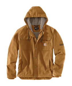 Carhartt Men's Relaxed Fit Washed Duck Sherpa-Lined Utility Jacket