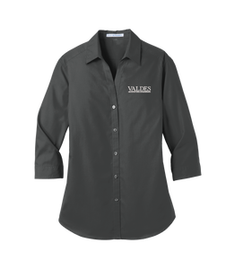 Port Authority® Ladies 3/4-Sleeve Carefree Poplin Shirt - New Employees