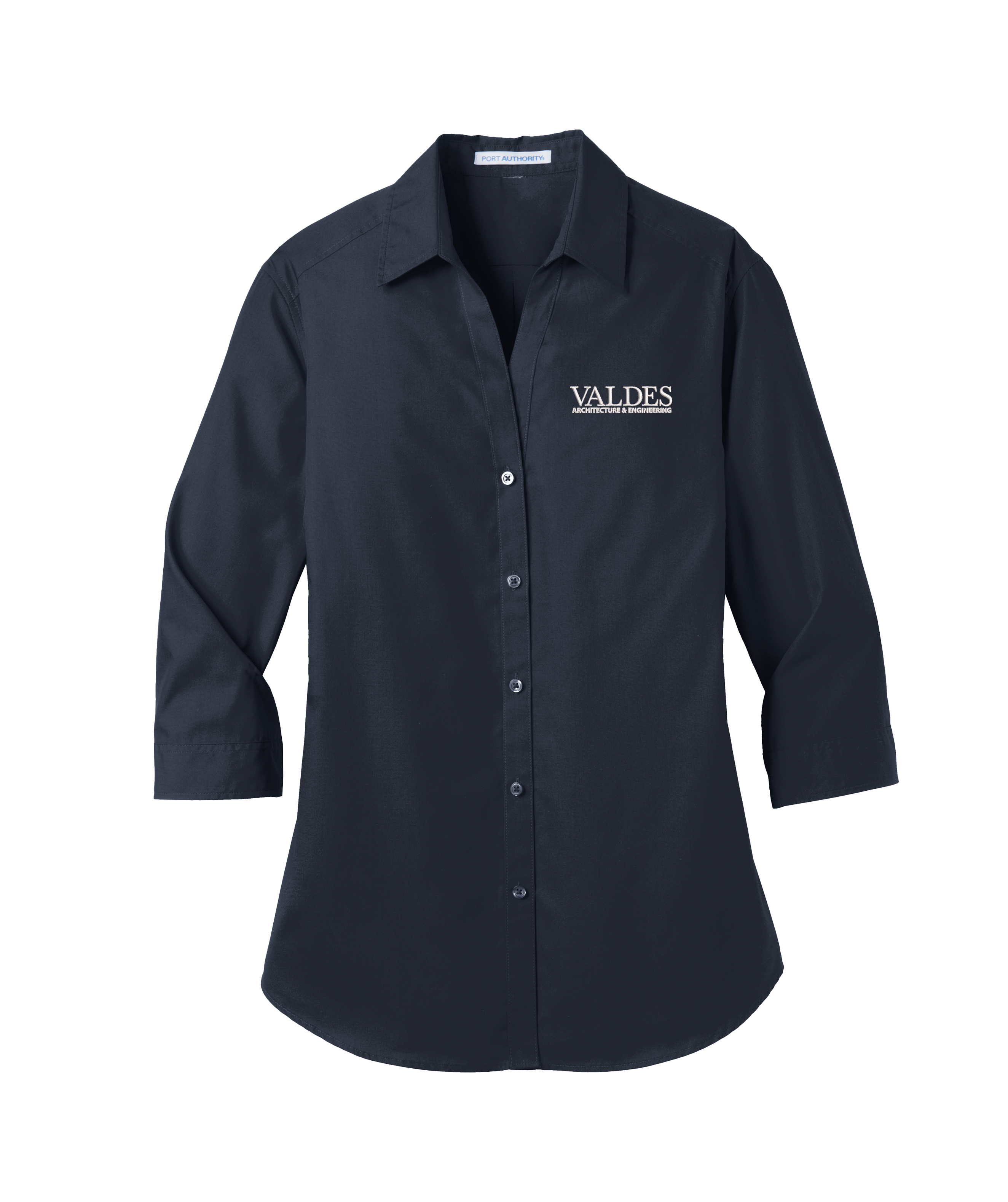 Port Authority® Ladies 3/4-Sleeve Carefree Poplin Shirt - New Employees