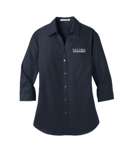 Port Authority® Ladies 3/4-Sleeve Carefree Poplin Shirt - New Employees